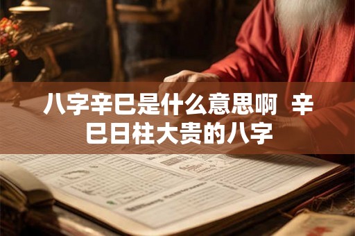 八字辛巳是什么意思啊 辛巳日柱大贵的八字 八字辛巳是什么意思啊 辛巳日柱大贵的八字