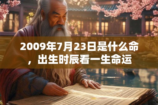 2009年7月23日是什么命，出生时辰看一生命运