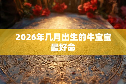 2026年几月出生的牛宝宝最好命