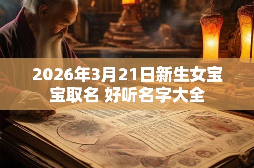 2026年3月21日新生女宝宝取名 好听名字大全