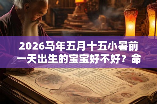 2026马年五月十五小暑前一天出生的宝宝好不好？命运如何？