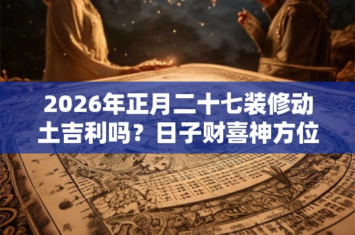 2026年正月二十七装修动土吉利吗?日子财喜神方位? 2026年正月二十七装修动土吉利吗?日子财喜神方位?