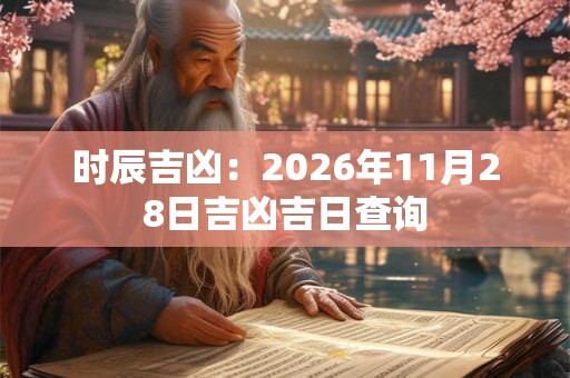 时辰吉凶：2026年11月28日吉凶吉日查询