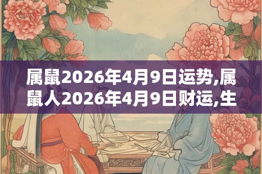 属鼠2026年4月9日运势,属鼠人2026年4月9日财运,生肖鼠2026年4月9日运势 属鼠2026年4月9日运势,属鼠人2026年4月9日财运,生肖鼠2026年4月9日运势