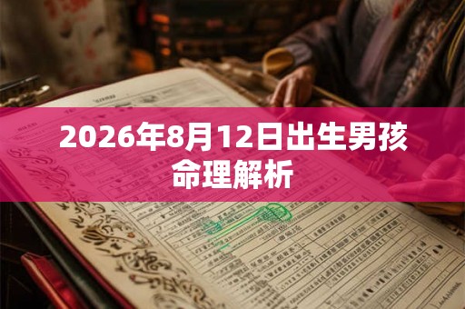 2026年8月12日出生男孩命理解析