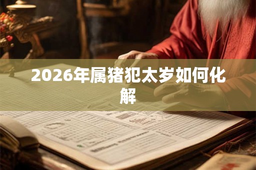 2026年属猪犯太岁如何化解