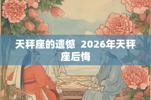 天秤座的遗憾  2026年天秤座后悔