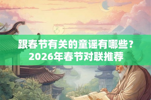 跟春节有关的童谣有哪些？2026年春节对联推荐