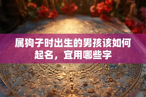 属狗子时出生的男孩该如何起名，宜用哪些字