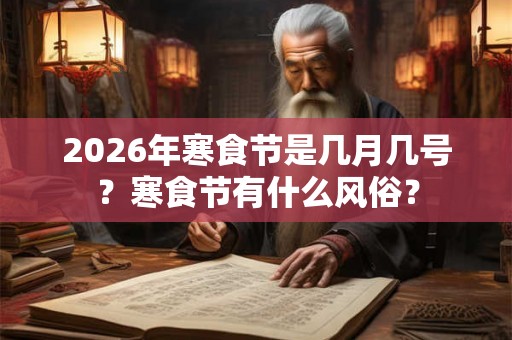 2026年寒食节是几月几号？寒食节有什么风俗？