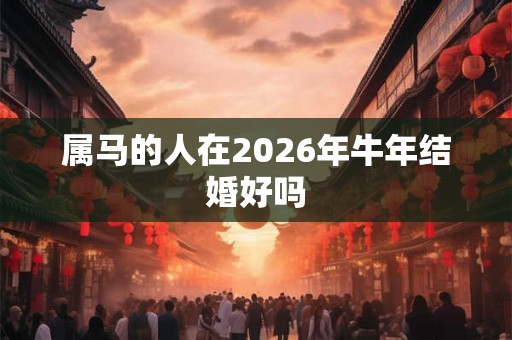 属马的人在2026年牛年结婚好吗