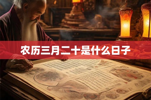 农历三月二十是什么日子