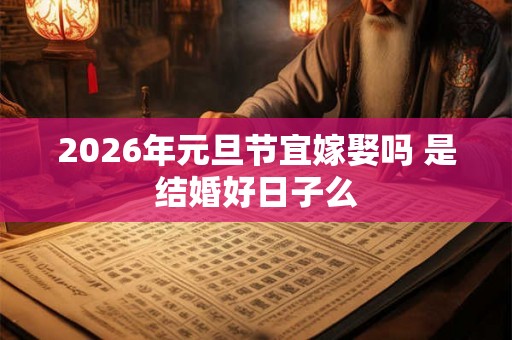 2026年元旦节宜嫁娶吗 是结婚好日子么