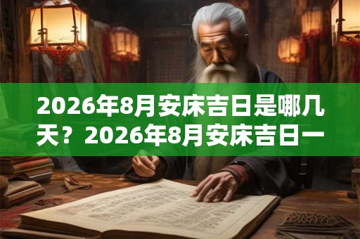 2026年8月安床吉日是哪几天？2026年8月安床吉日一览！