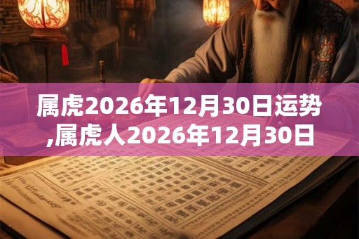属虎2026年12月30日运势,属虎人2026年12月30日财运,生肖虎2026年12月30日运势 属虎2026年12月30日运势,属虎人2026年12月30日财运,生肖虎2026年12月30日运势