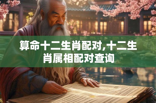 算命十二生肖配对,十二生肖属相配对查询