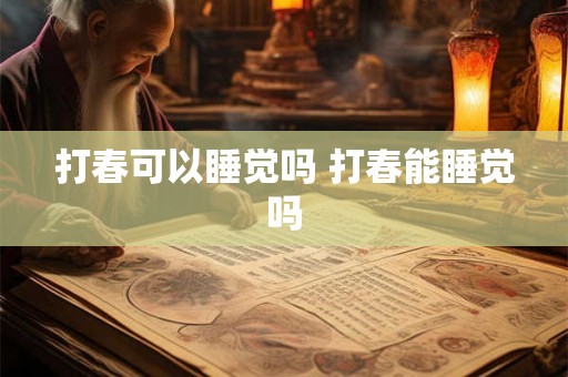 打春可以睡觉吗 打春能睡觉吗