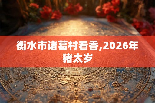 衡水市诸葛村看香,2026年猪太岁