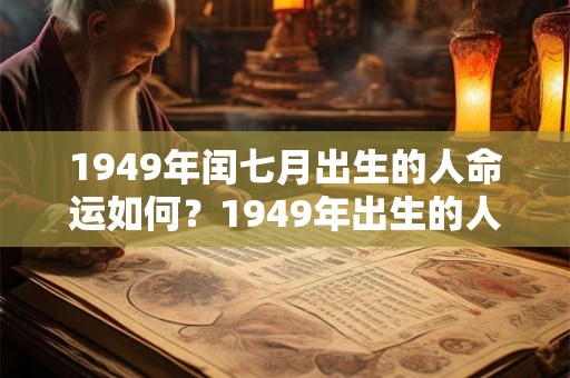 1949年闰七月出生的人命运如何？1949年出生的人好命吗？