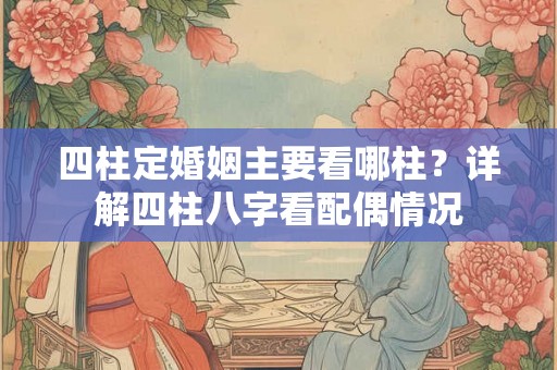 四柱定婚姻主要看哪柱？详解四柱八字看配偶情况