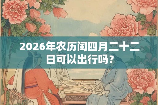 2026年农历闰四月二十二日可以出行吗？