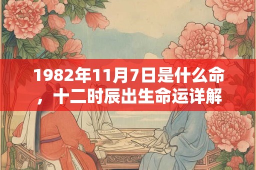 1982年11月7日是什么命，十二时辰出生命运详解