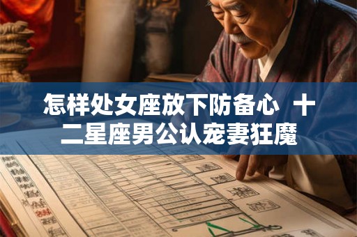 怎样处女座放下防备心  十二星座男公认宠妻狂魔