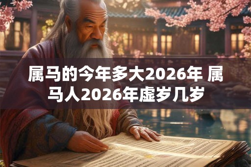 属马的今年多大2026年 属马人2026年虚岁几岁