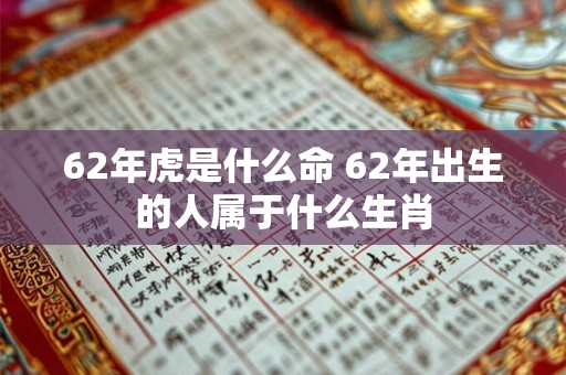 62年虎是什么命 62年出生的人属于什么生肖