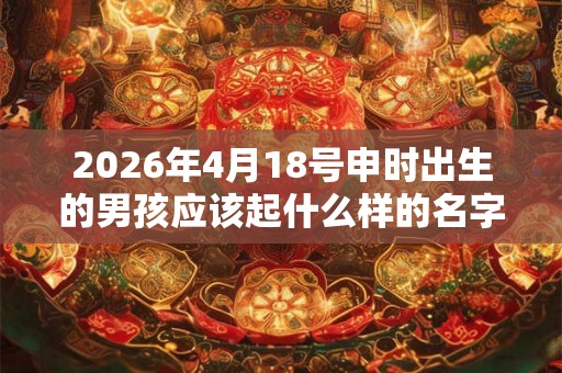 2026年4月18号申时出生的男孩应该起什么样的名字
