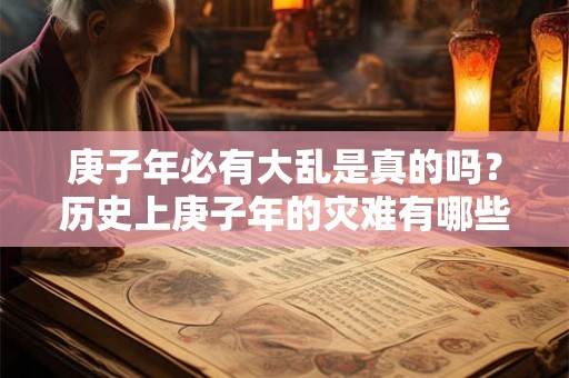 庚子年必有大乱是真的吗？历史上庚子年的灾难有哪些？