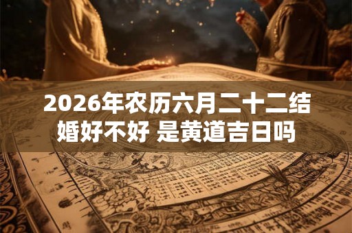 2026年农历六月二十二结婚好不好 是黄道吉日吗 2026年农历六月二十二结婚好不好 是黄道吉日吗