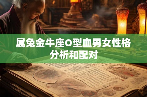 属兔金牛座O型血男女性格分析和配对