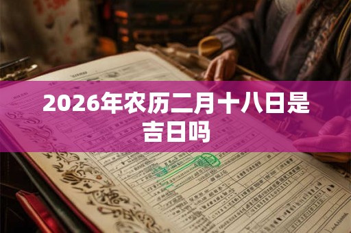 2026年农历二月十八日是吉日吗