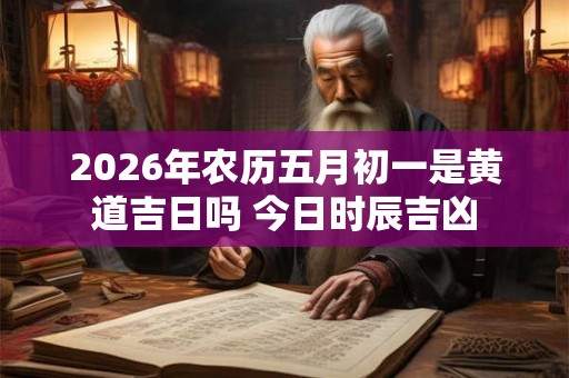 2026年农历五月初一是黄道吉日吗 今日时辰吉凶
