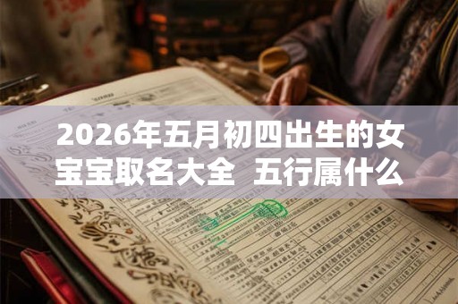 2026年五月初四出生的女宝宝取名大全  五行属什么