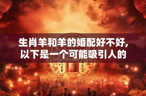 生肖羊和羊的婚配好不好,以下是一个可能吸引人的 生肖羊和羊的婚配好不好,以下是一个可能吸引人的