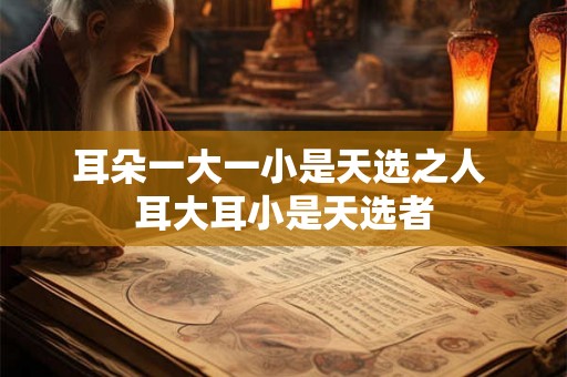 耳朵一大一小是天选之人 耳大耳小是天选者