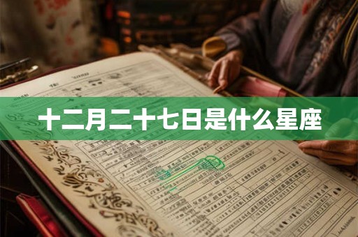十二月二十七日是什么星座