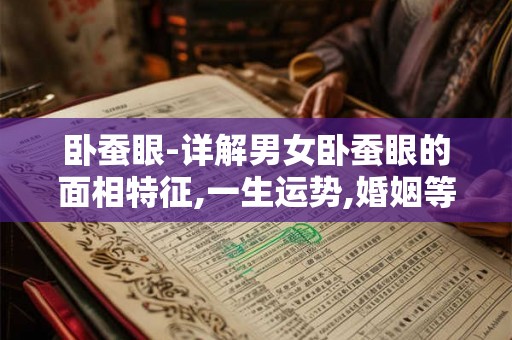 卧蚕眼-详解男女卧蚕眼的面相特征,一生运势,婚姻等