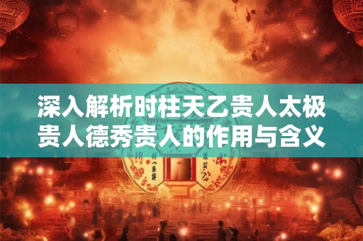 深入解析时柱天乙贵人太极贵人德秀贵人的作用与含义