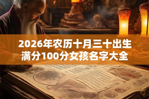 2026年农历十月三十出生满分100分女孩名字大全