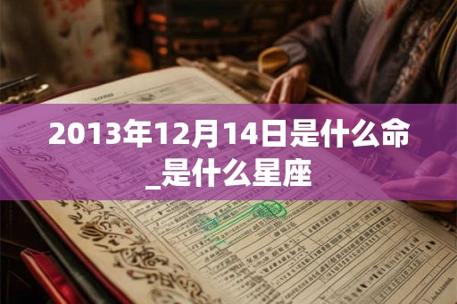2013年12月14日是什么命_是什么星座