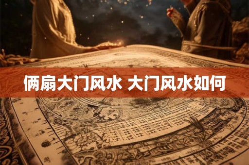 俩扇大门风水 大门风水如何