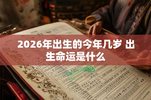 2026年出生的今年几岁 出生命运是什么