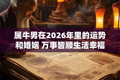 属牛男在2026年里的运势和婚姻 万事皆顺生活幸福