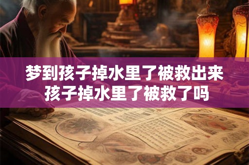 梦到孩子掉水里了被救出来 孩子掉水里了被救了吗 梦到孩子掉水里了被救出来 孩子掉水里了被救了吗