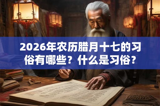 2026年农历腊月十七的习俗有哪些？什么是习俗？