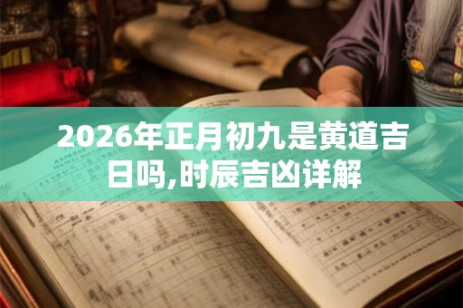 2026年正月初九是黄道吉日吗,时辰吉凶详解