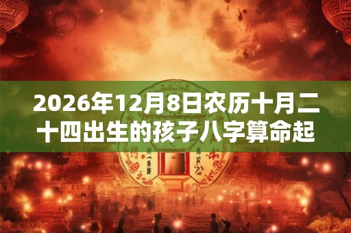 2026年12月8日农历十月二十四出生的孩子八字算命起名字